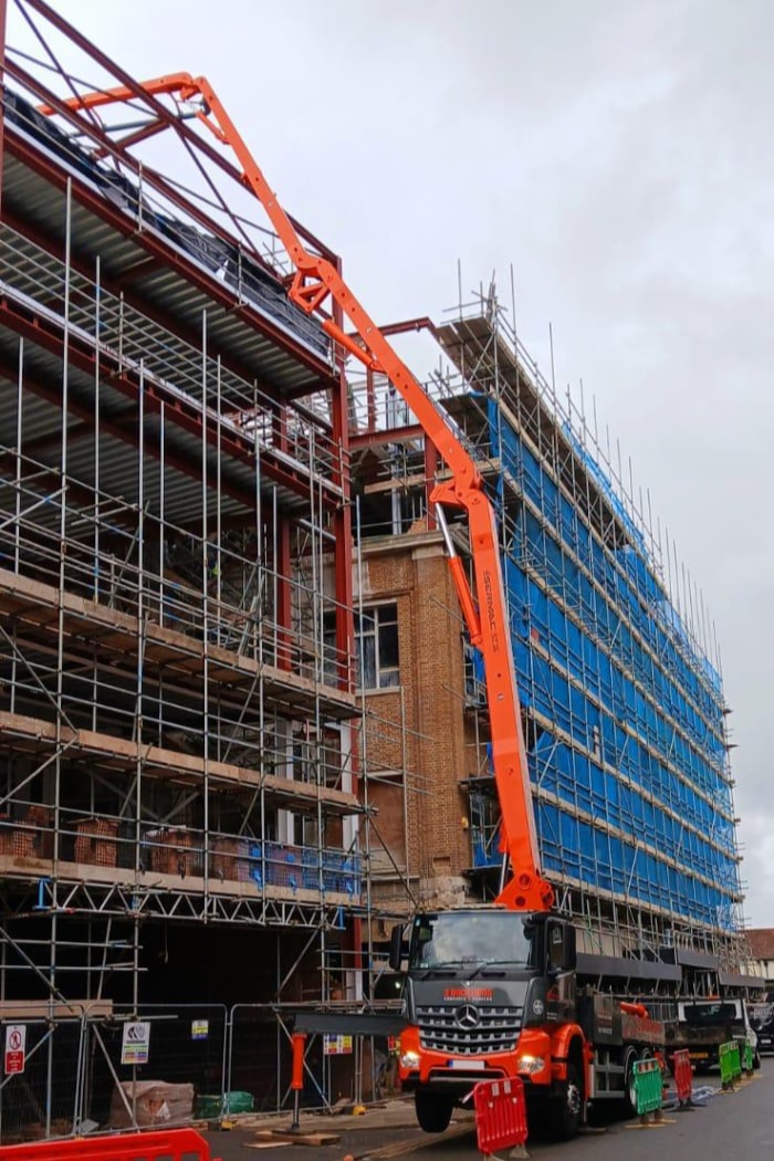 Concrete Pumping for Apartment Development