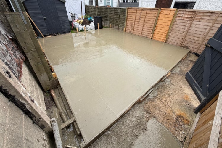 Concrete Shed Base After